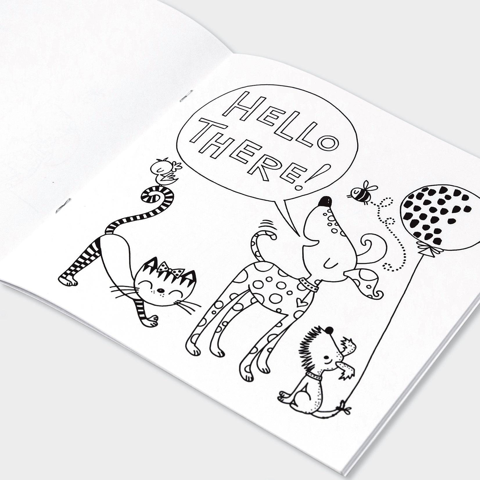 Dogs & Cats Colouring Book by Rachel Ellen Designs - Anilas UK