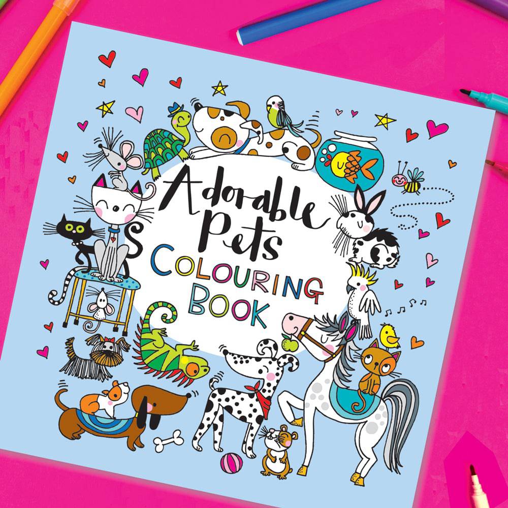 Adorable Pets Colouring Book by Rachel Ellen Designs - Anilas UK
