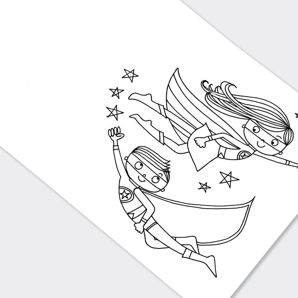 Super Hero Colouring Book by Rachel Ellen Designs - Anilas UK