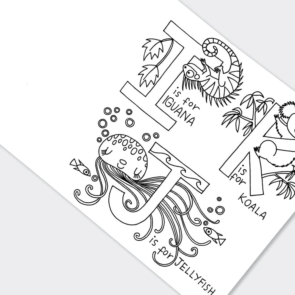 Alphabet Colouring Book by Rachel Ellen Designs - Anilas UK