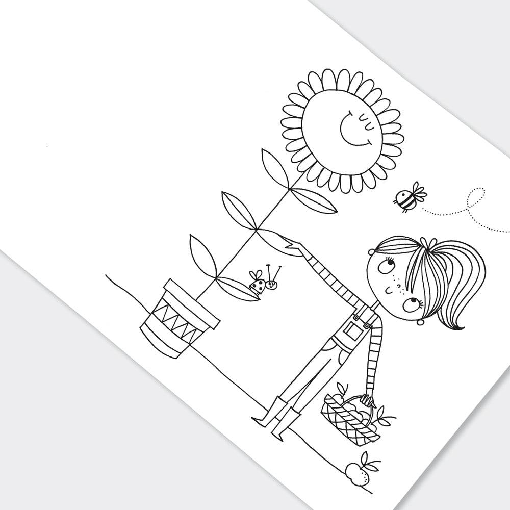 Little Gardner Colouring Book by Rachel Ellen Designs - Anilas UK
