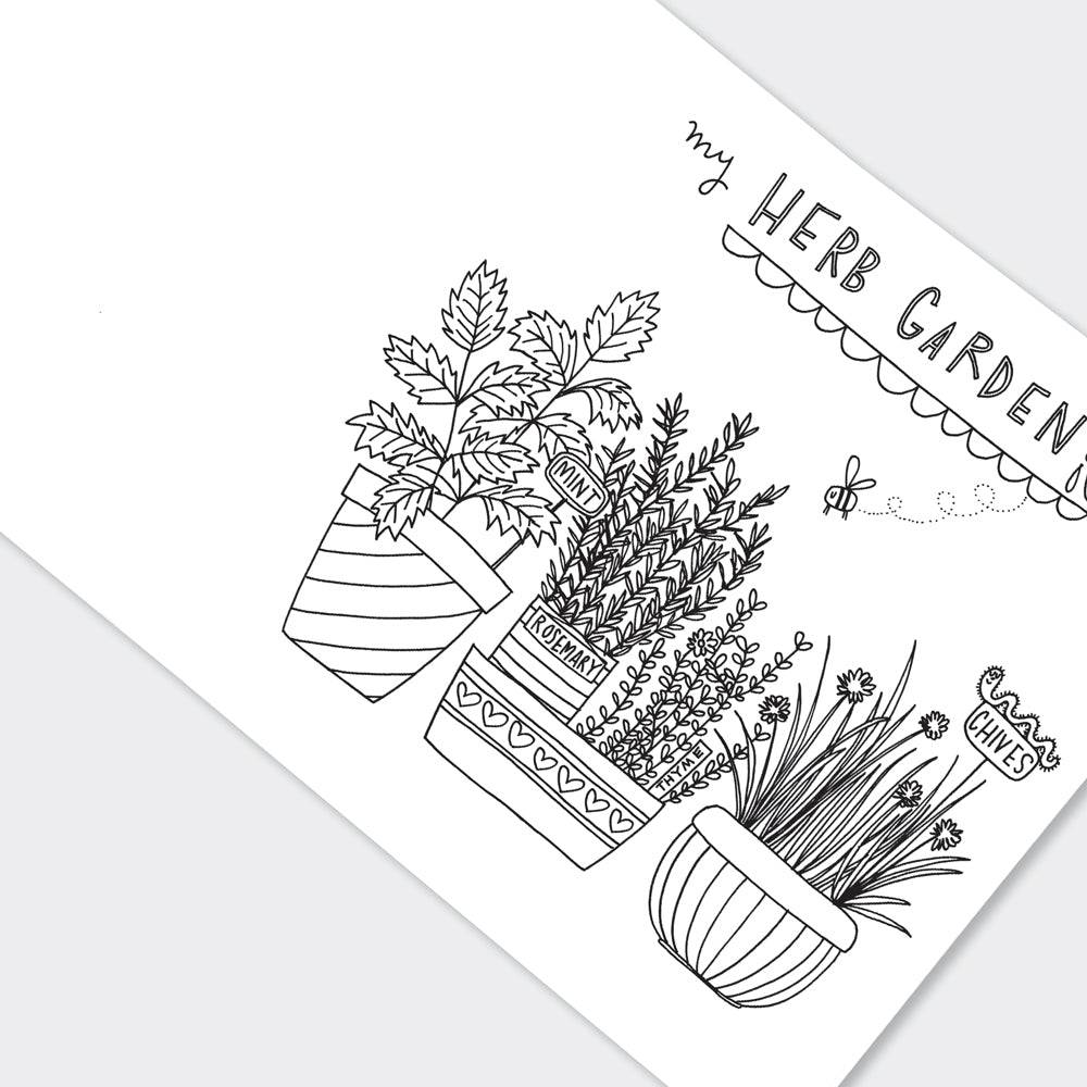 Little Gardner Colouring Book by Rachel Ellen Designs - Anilas UK