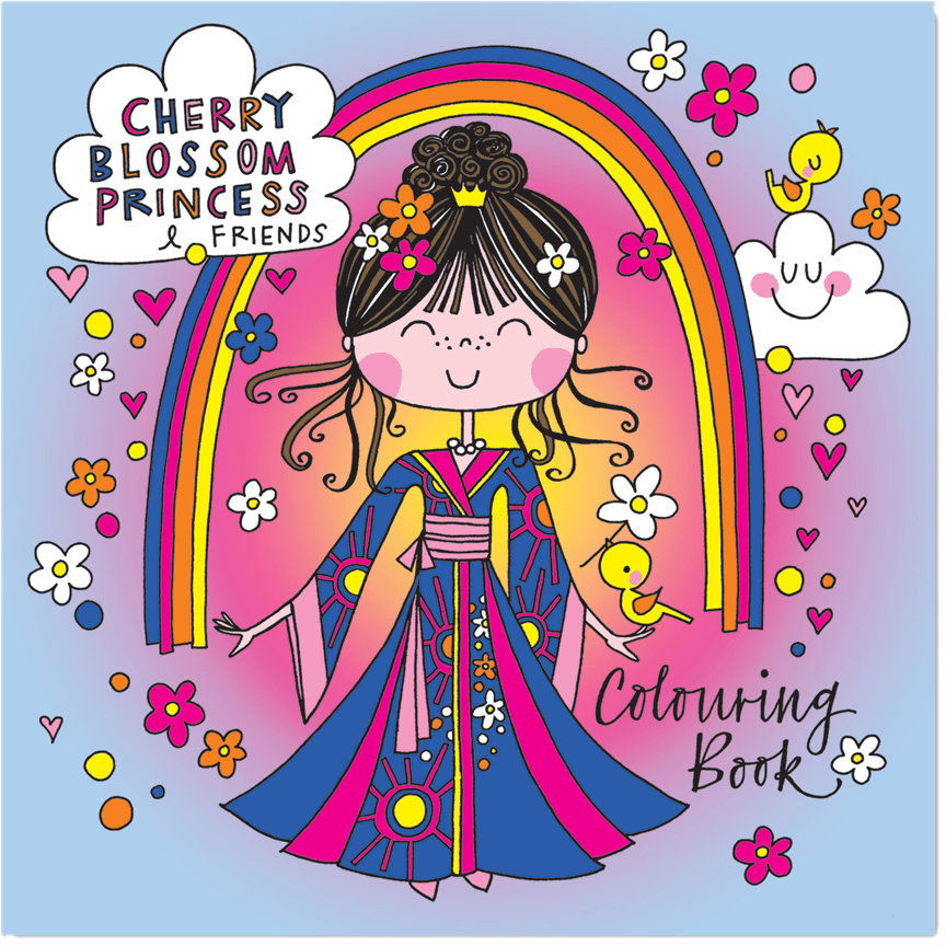 Cherry Blossom Princess & Friends Colouring Book by Rachel Ellen Designs - Anilas UK