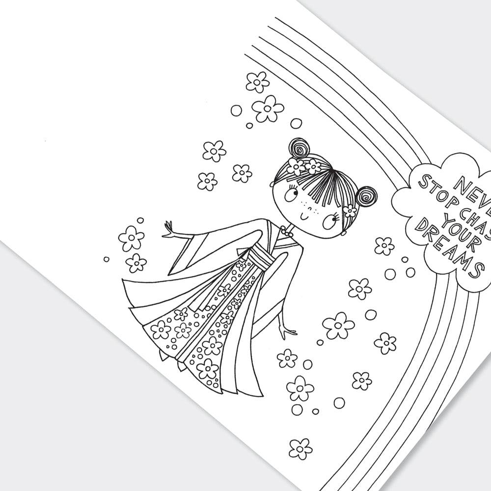 Cherry Blossom Princess & Friends Colouring Book by Rachel Ellen Designs - Anilas UK