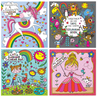 Rachel Ellen Unicorns, Little Gardener, Princess & Together we can Save the Earth Colouring Books - Anilas UK