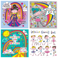 Rachel Ellen Ballerina, Girls Rule, Cherry Blossom Princess & Book of Happiness Colouring Books - Anilas UK