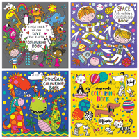 Rachel Ellen Together we can Save the Earth, Space, Dinosaur & Dogs and Cats Colouring Books - Anilas UK