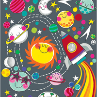 To the Moon Sticker Book by Rachel Ellen Designs - Anilas UK