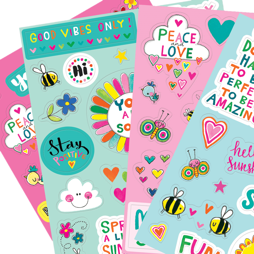 Positive Vibes Sticker Book by Rachel Ellen Designs - Anilas UK