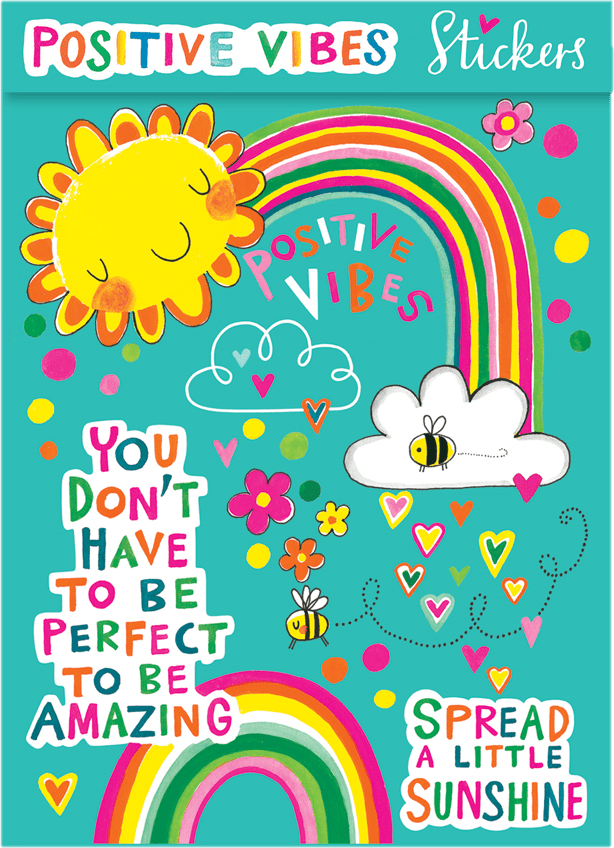 Positive Vibes Sticker Book by Rachel Ellen Designs - Anilas UK