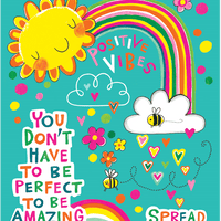 Positive Vibes Sticker Book by Rachel Ellen Designs - Anilas UK