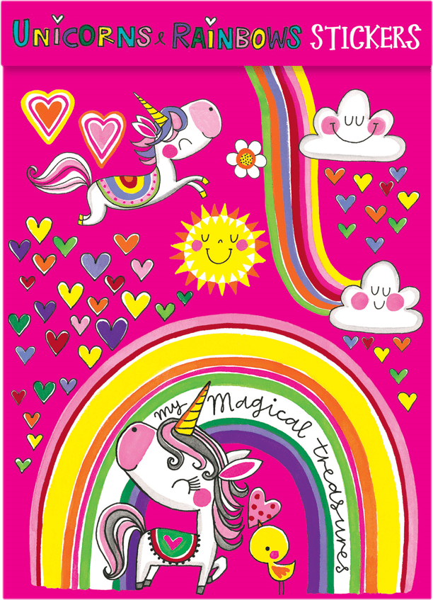 Unicorns & Rainbows Sticker Book by Rachel Ellen Designs - Anilas UK