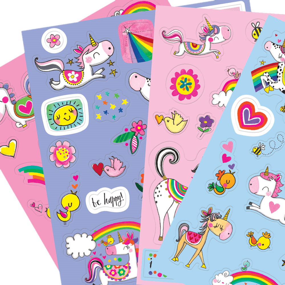 Unicorns & Rainbows Sticker Book by Rachel Ellen Designs - Anilas UK