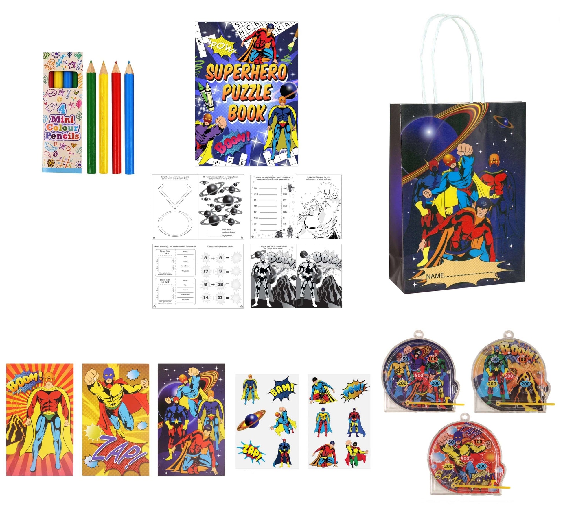 Single Superhero themed Party Bag with Fillers - Anilas UK