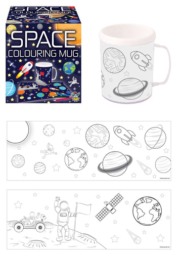 Space Colouring Mug with 2 Assorted Designs - Anilas UK