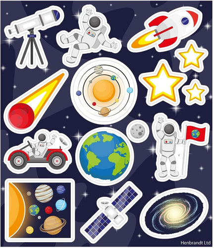 12 Space Sticker Sheets - Anilas UK