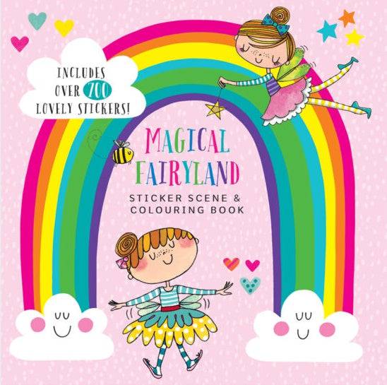 Magical Fairyland Sticker Scene & Colouring Book by Rachel Ellen Designs - Anilas UK