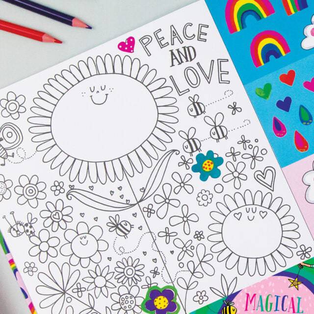 Magical Fairyland Sticker Scene & Colouring Book by Rachel Ellen Designs - Anilas UK