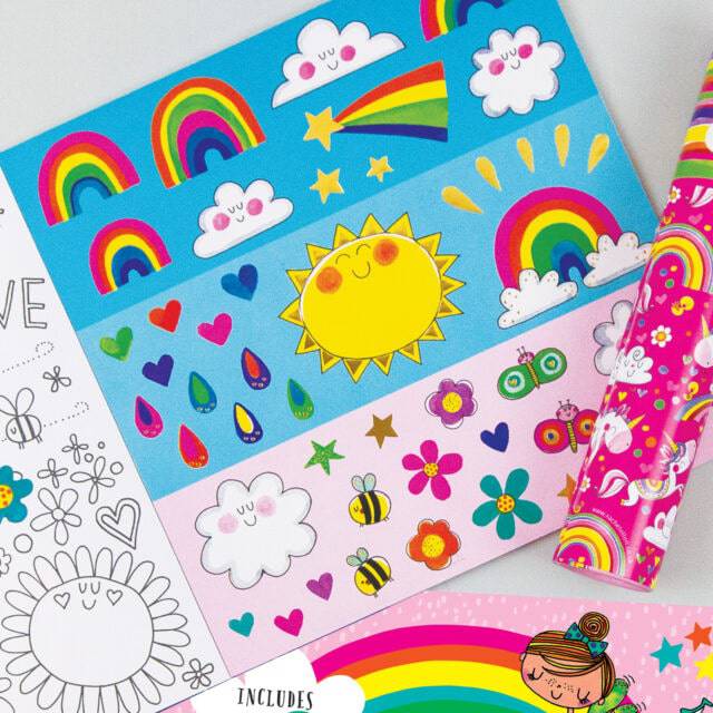 Magical Fairyland Sticker Scene & Colouring Book by Rachel Ellen Designs - Anilas UK