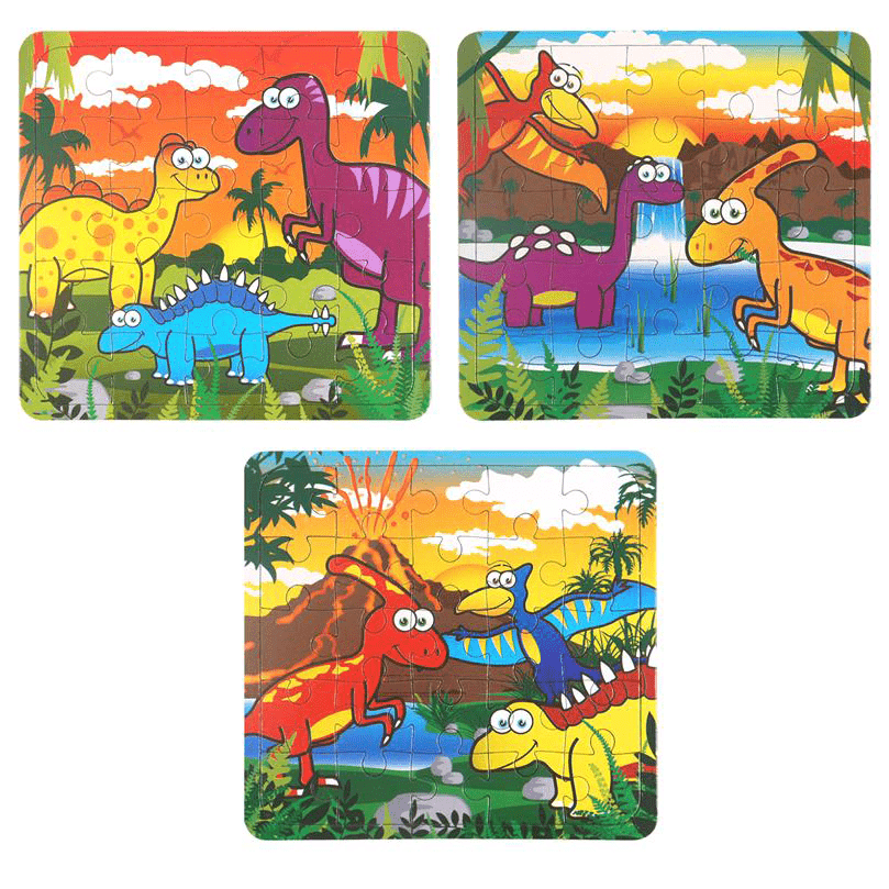 12 Mini Dinosaur Themed Jigsaw Puzzles - Anilas UK