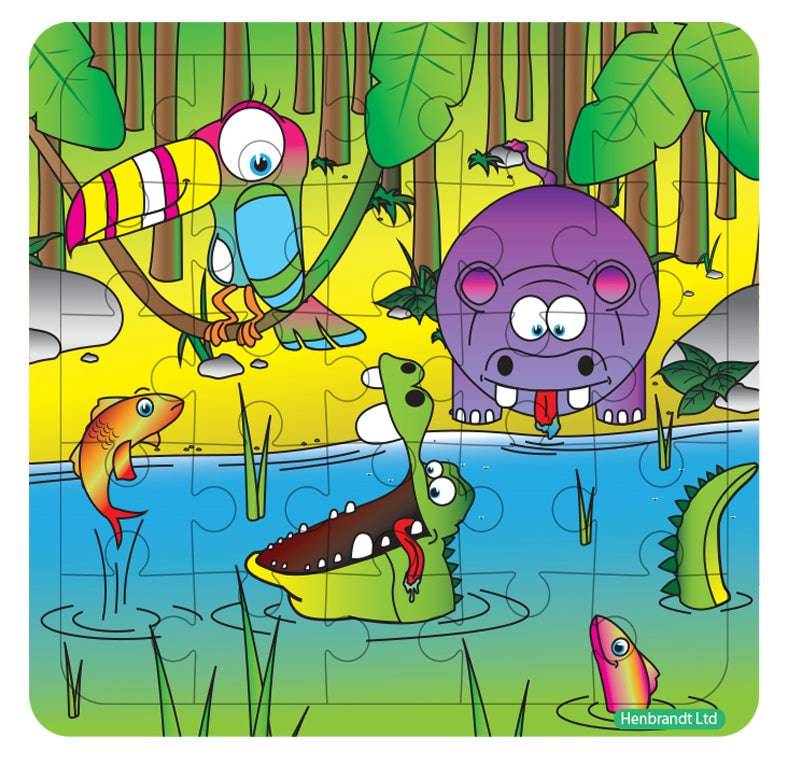 12 Mini Jungle Themed Jigsaw Puzzles - Anilas UK
