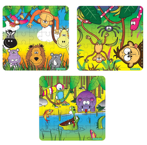 12 Mini Jungle Themed Jigsaw Puzzles - Anilas UK