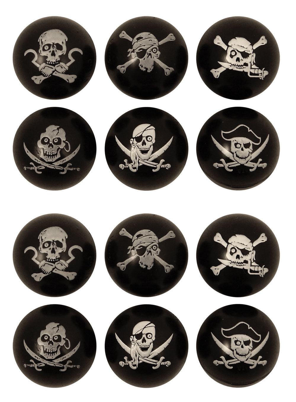 Pirate Bouncy Balls (Set of 12) - Anilas UK