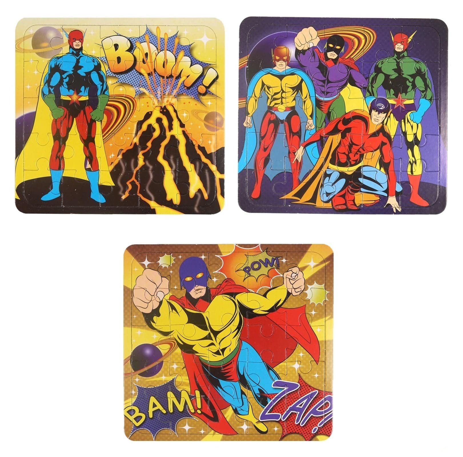 12 Mini Superhero Themed Jigsaw Puzzles - Anilas UK