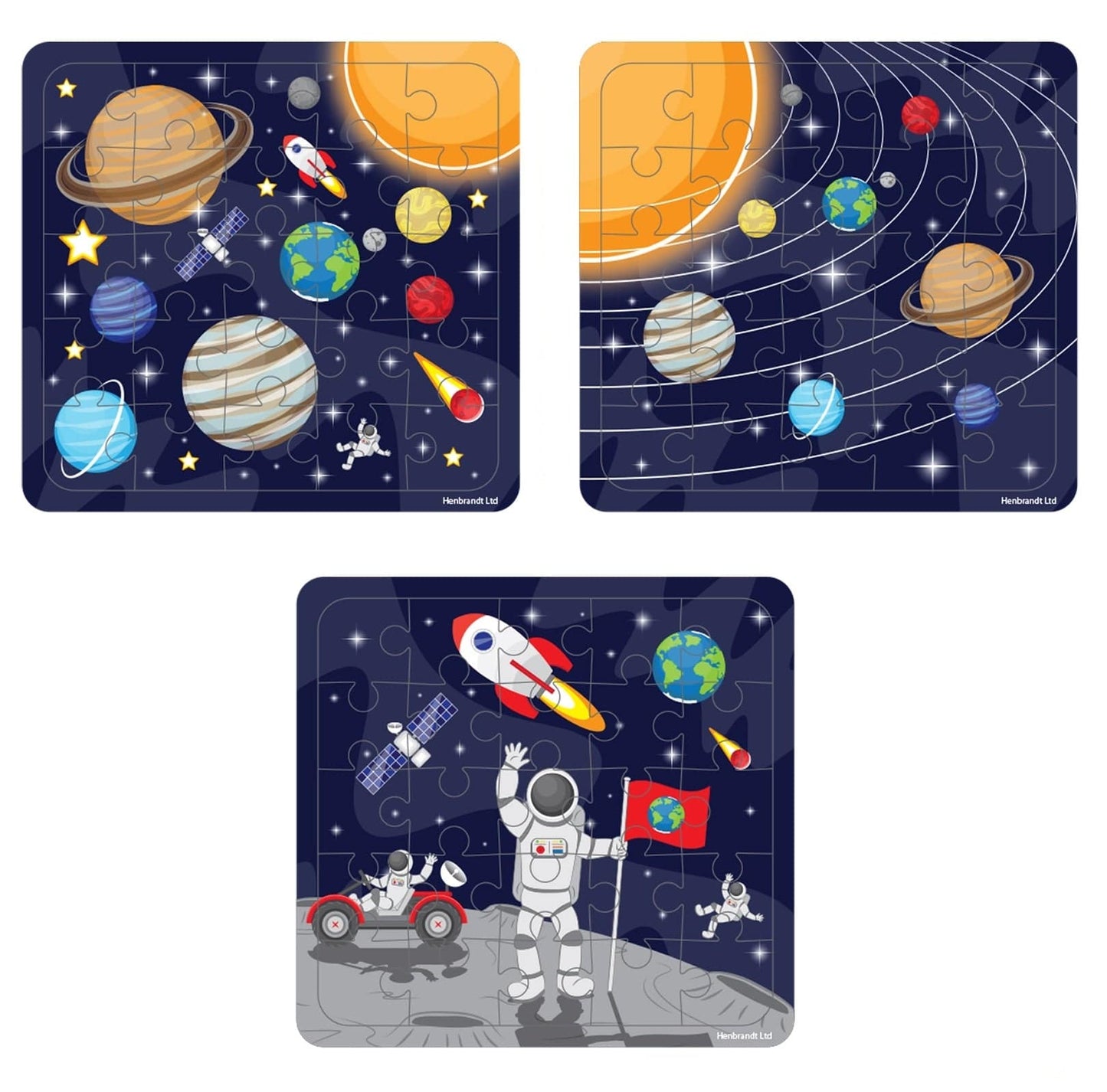12 Mini Space Themed Jigsaw Puzzles - Anilas UK