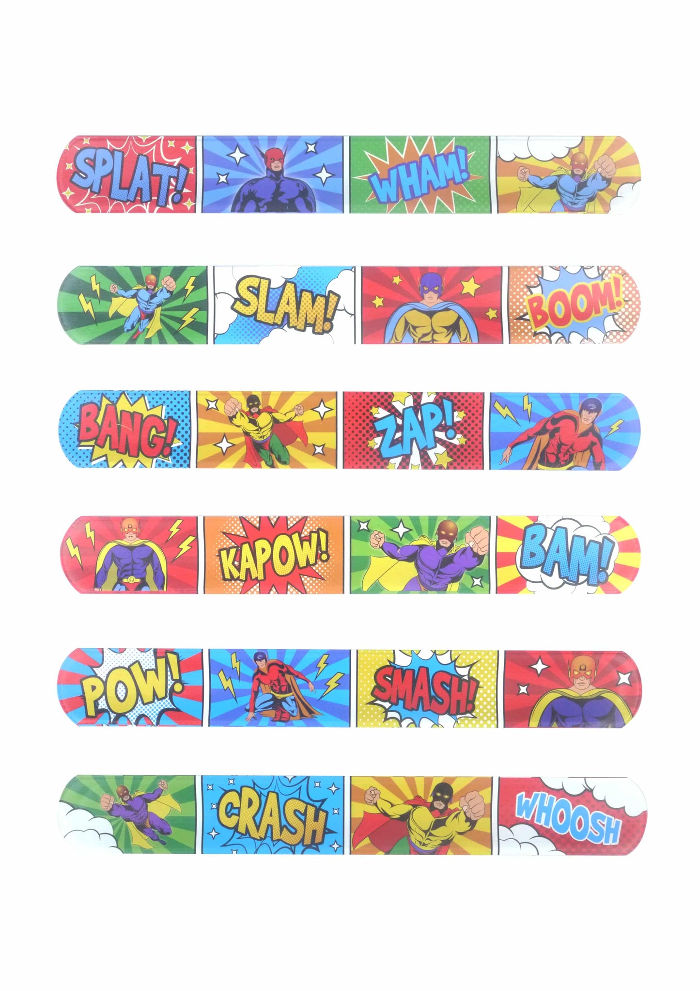 12 Superhero Snap Bracelets - Anilas UK