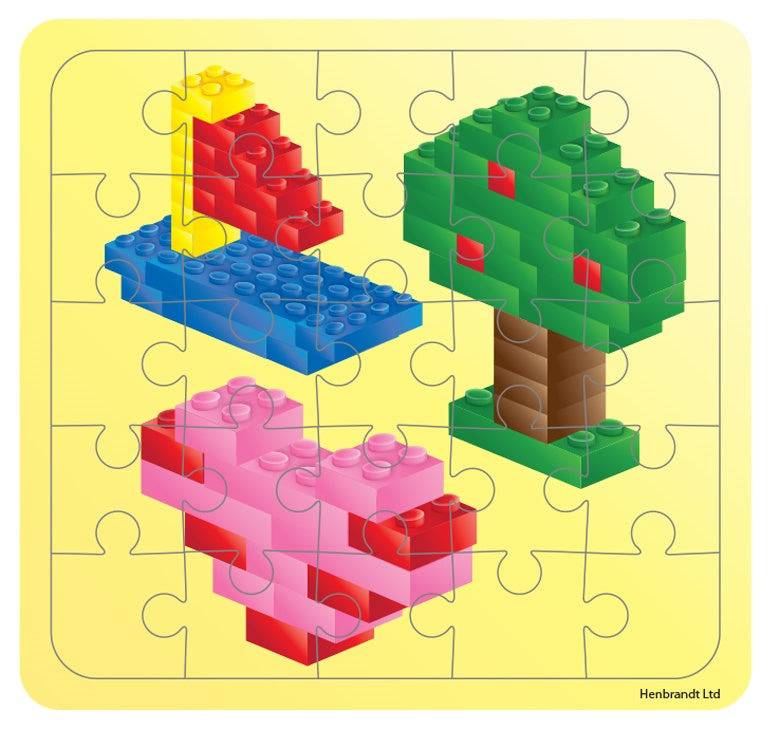 12 Mini Bricks Themed Jigsaw Puzzles - Anilas UK