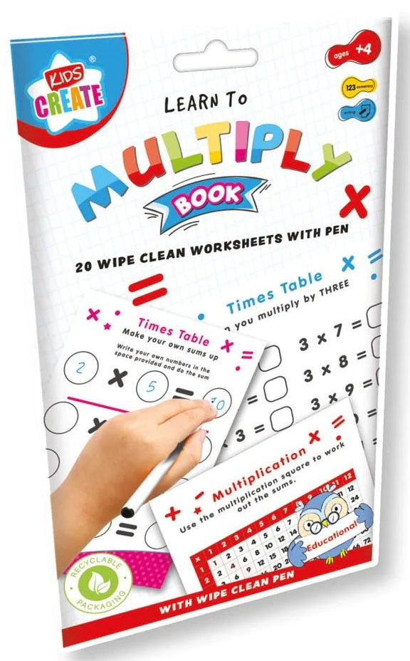 Learn to Multiply Book (with Wipe Clean Pen) - Anilas UK