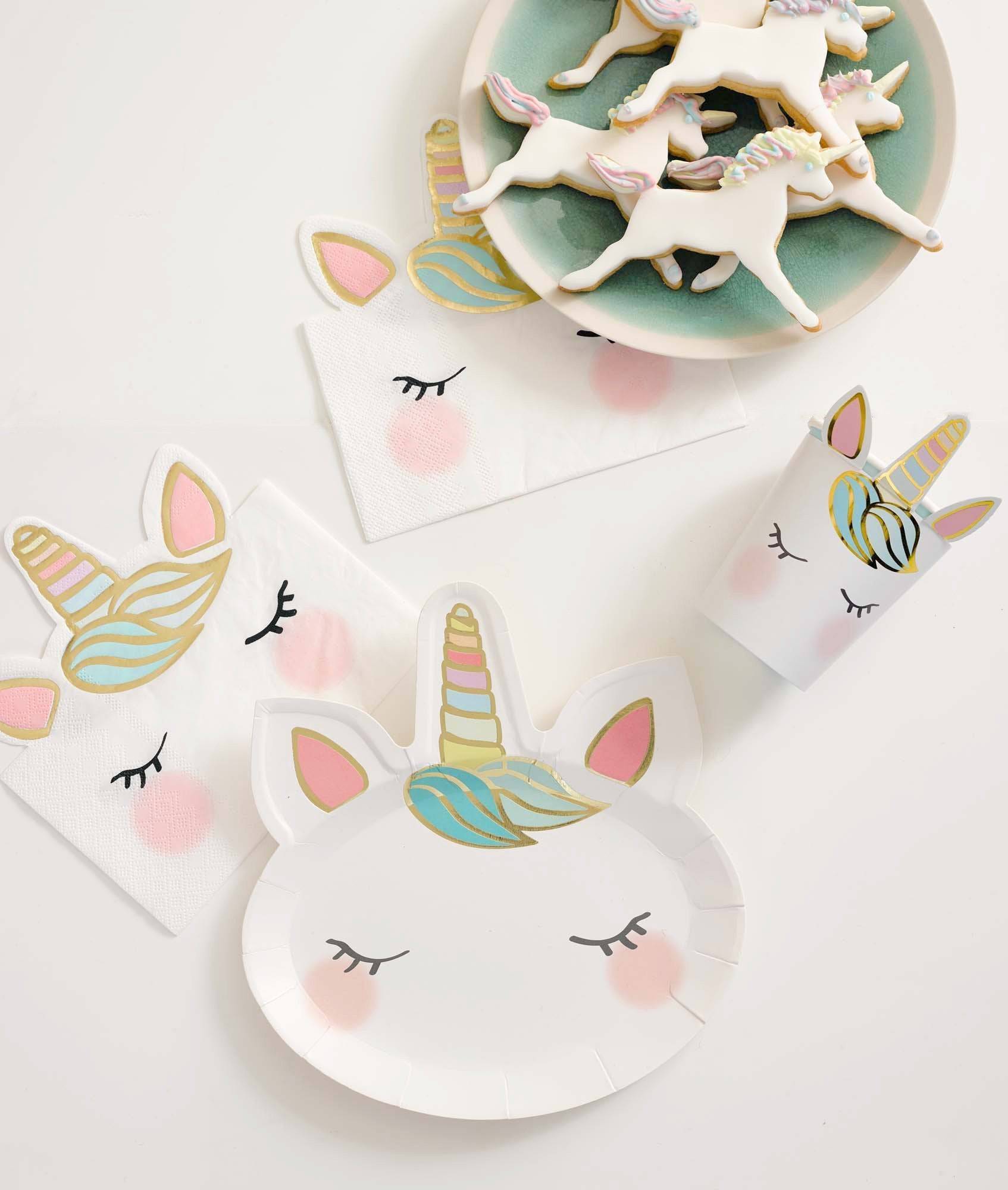 Pack of 8 We Heart Unicorns Face Plates - Anilas UK