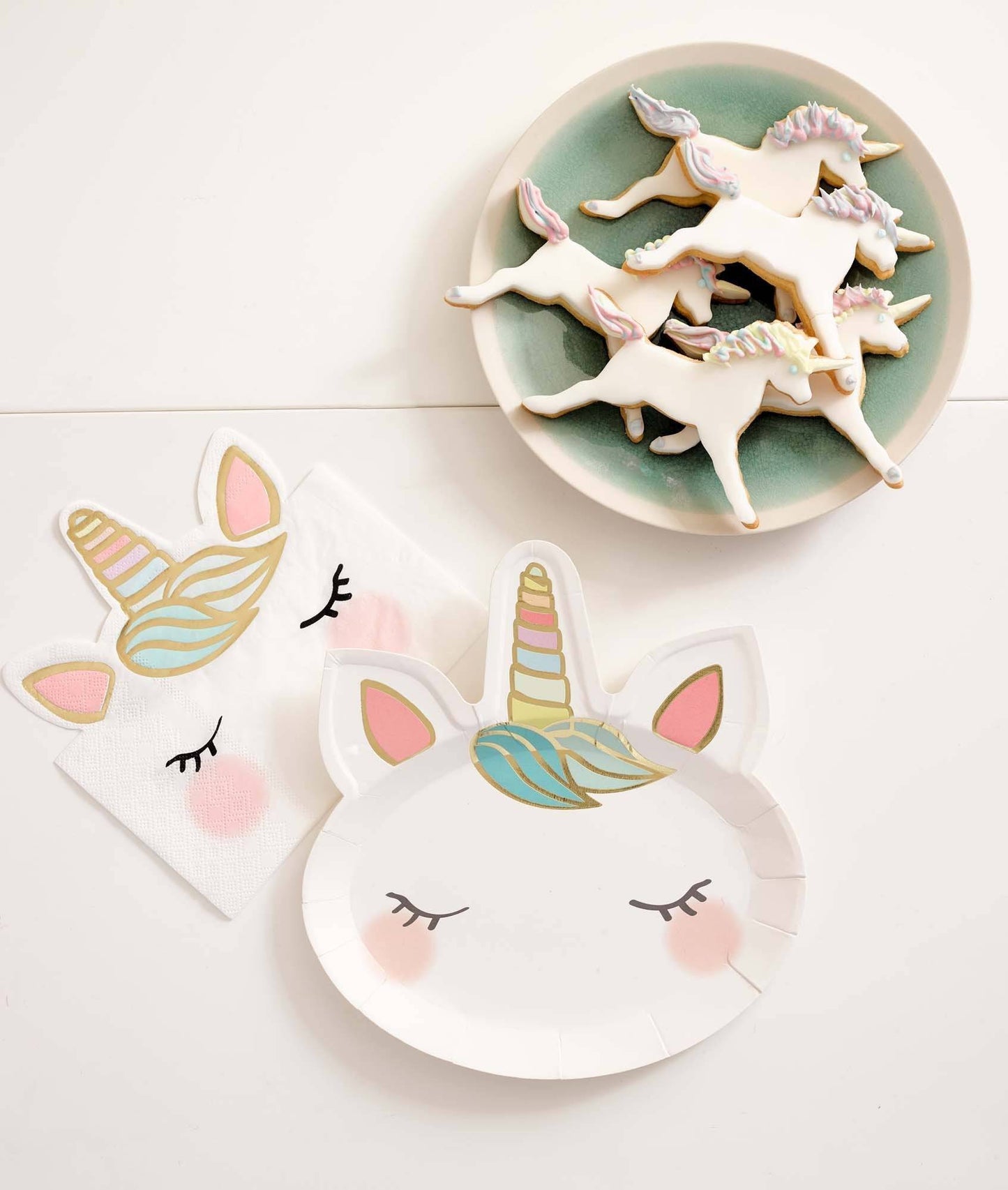 Pack of 12 We Heart Unicorns Face Paper Napkins - Anilas UK