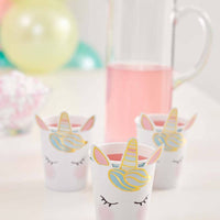 Pack of 8 We Heart Unicorns Face Cups - Anilas UK