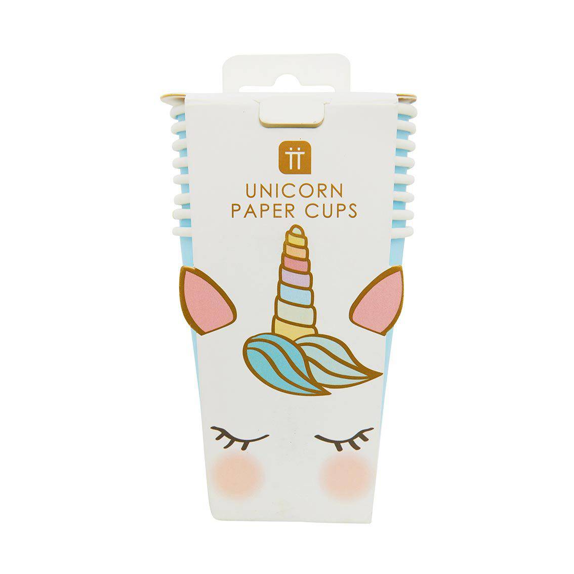 Pack of 8 We Heart Unicorns Face Cups - Anilas UK
