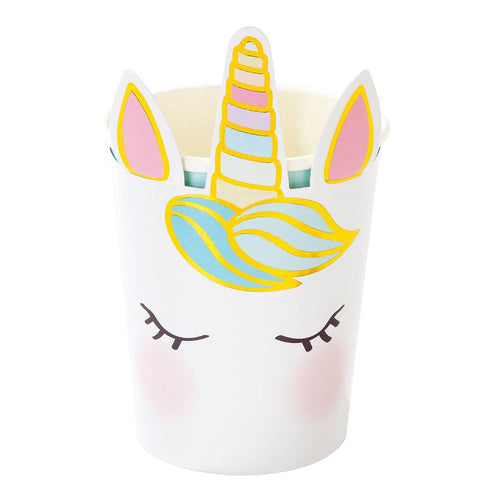 Pack of 8 We Heart Unicorns Face Cups - Anilas UK
