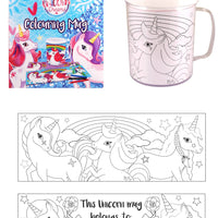 Unicorn Colouring Mug with 2 Assorted Designs - Anilas UK