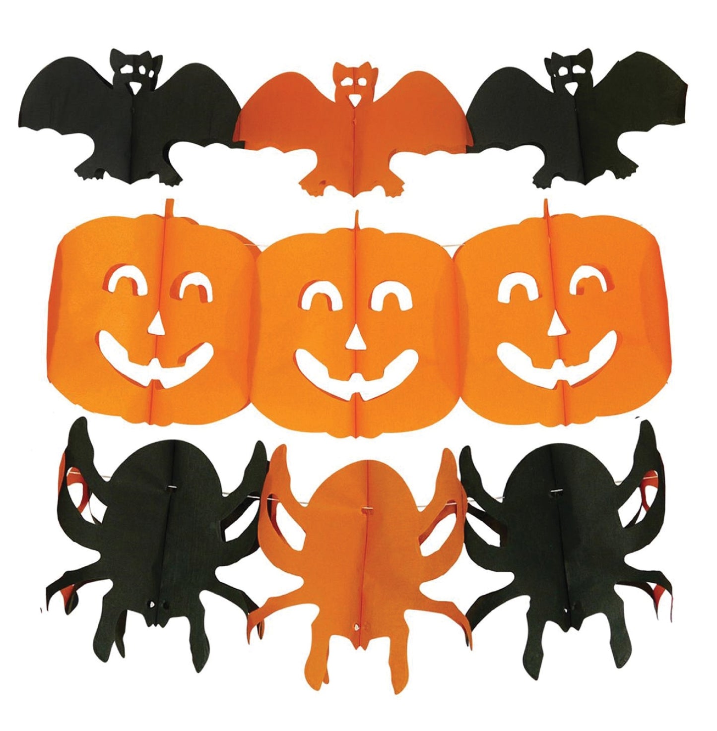 Set of 3 Halloween Paper Garlands - Anilas UK