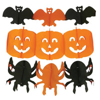 Set of 3 Halloween Paper Garlands - Anilas UK