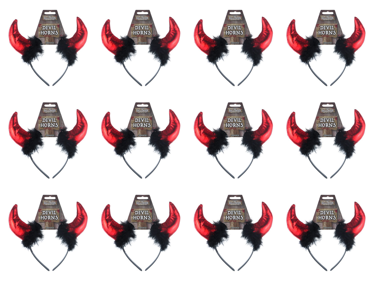 Devil Horns with Fur Headband - Anilas UK