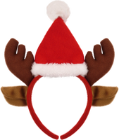 
              Reindeer Antler Headband with Ears and Santa Hat - Anilas UK
            