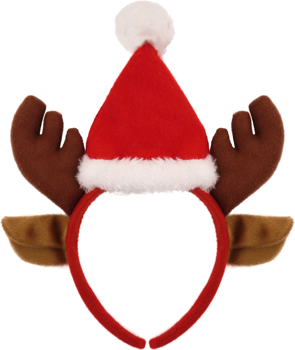 Reindeer Antler Headband with Ears and Santa Hat - Anilas UK