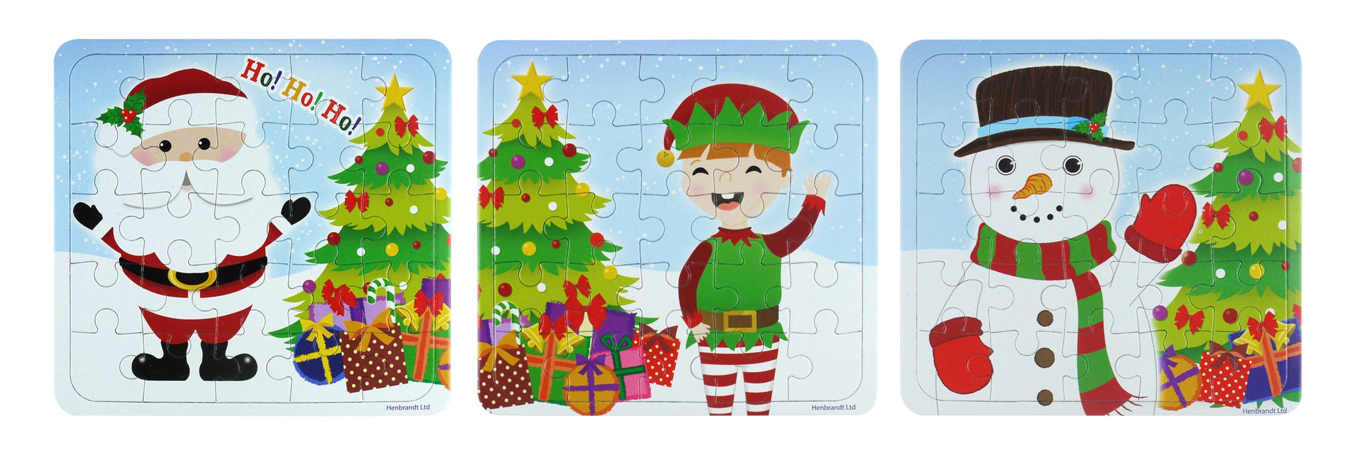 12 Mini Christmas Themed Jigsaw Puzzles - Anilas UK