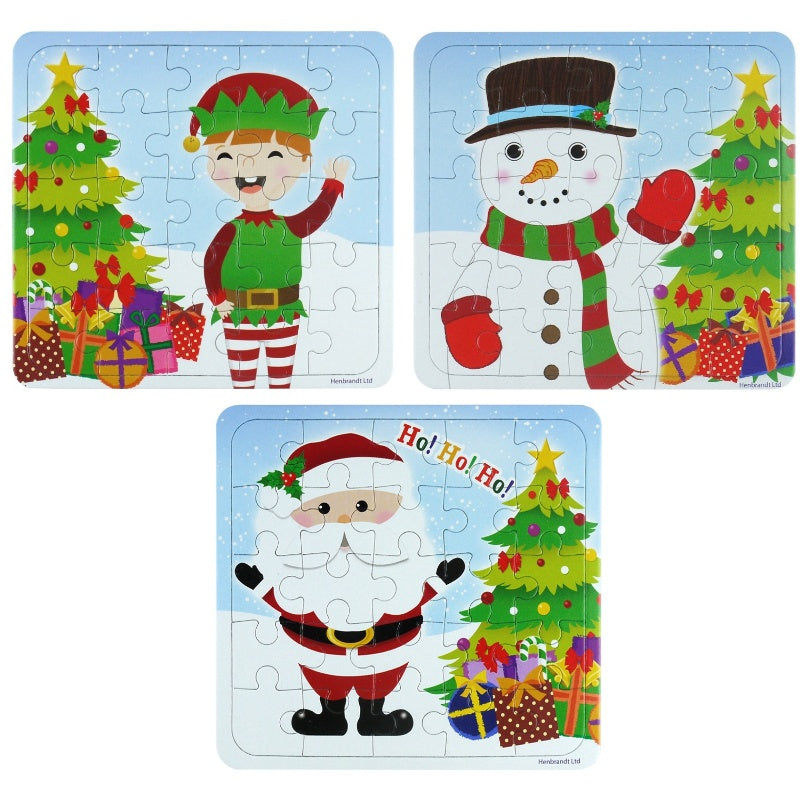 12 Mini Christmas Themed Jigsaw Puzzles - Anilas UK