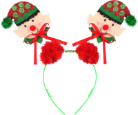 
              Christmas Elf Head Bopper Headband with Red Fur - Anilas UK
            