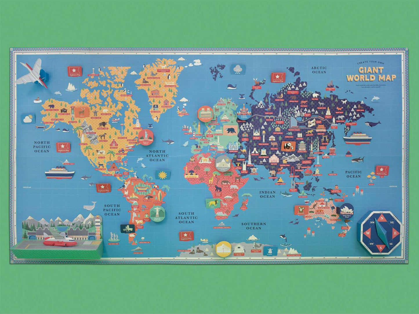 Clockwork Soldier's Create Your Own Giant World Map - Anilas UK