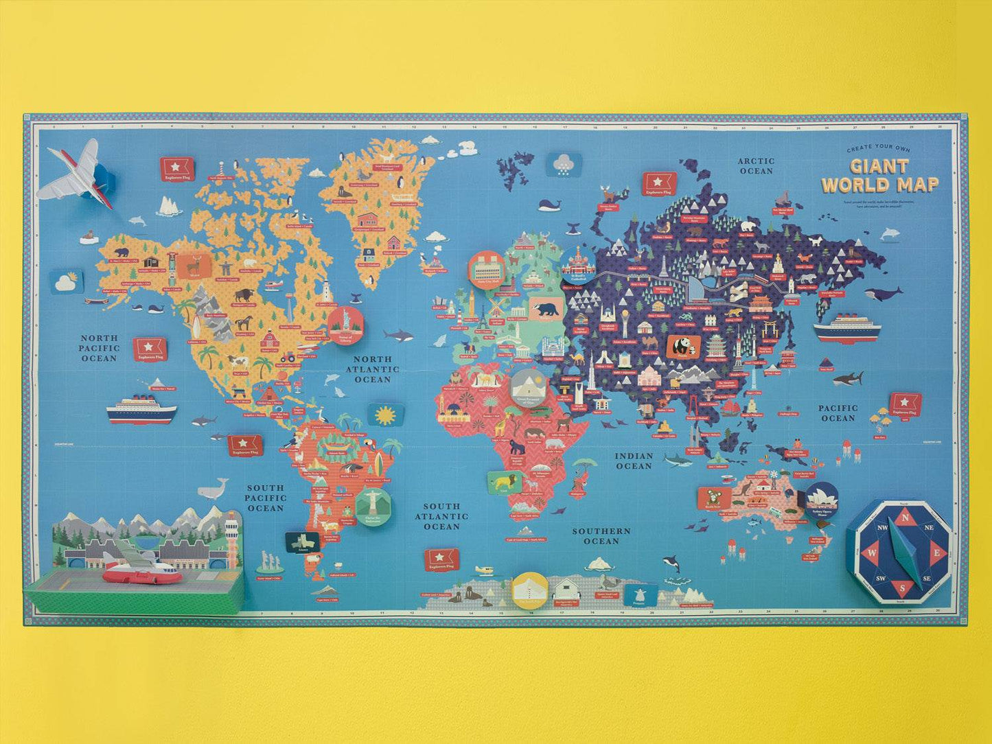 Clockwork Soldier's Create Your Own Giant World Map - Anilas UK