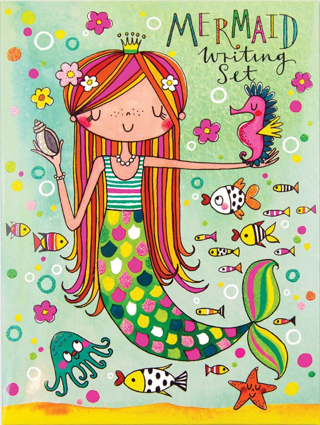 Mermaid Writing Set Wallet by Rachel Ellen Designs - Anilas UK