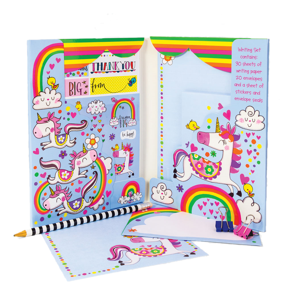 Magical Unicorn Writing Set Wallet by Rachel Ellen Designs - Anilas UK